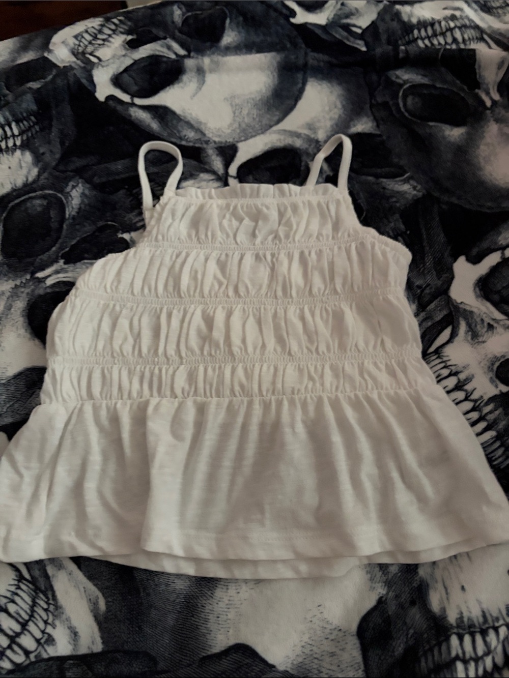 Cat & Jack White Smocked Camisole Tank Top NEVER WORN